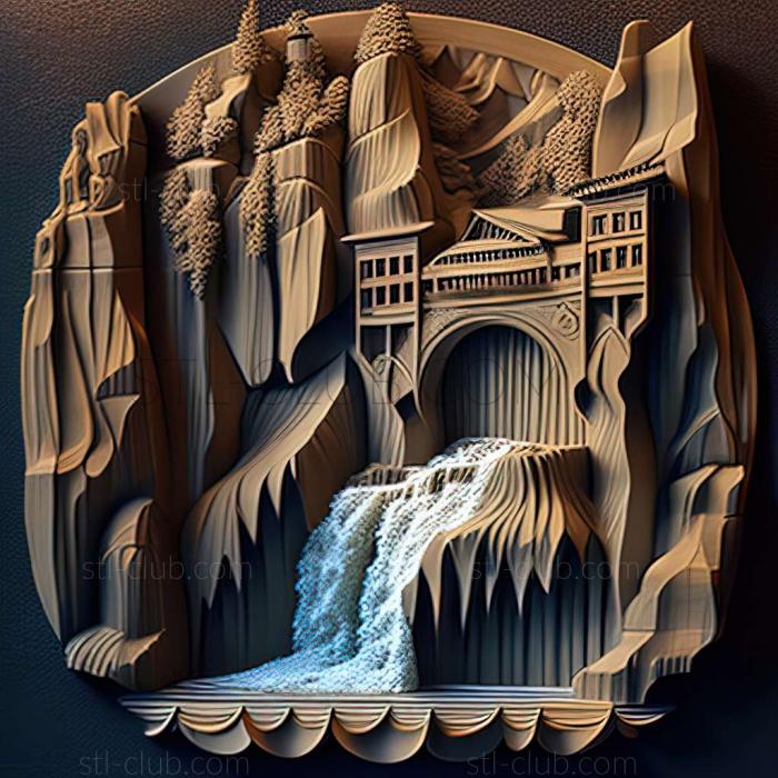 3D model Neuhausen am Rheinfall in Switzerland (STL)